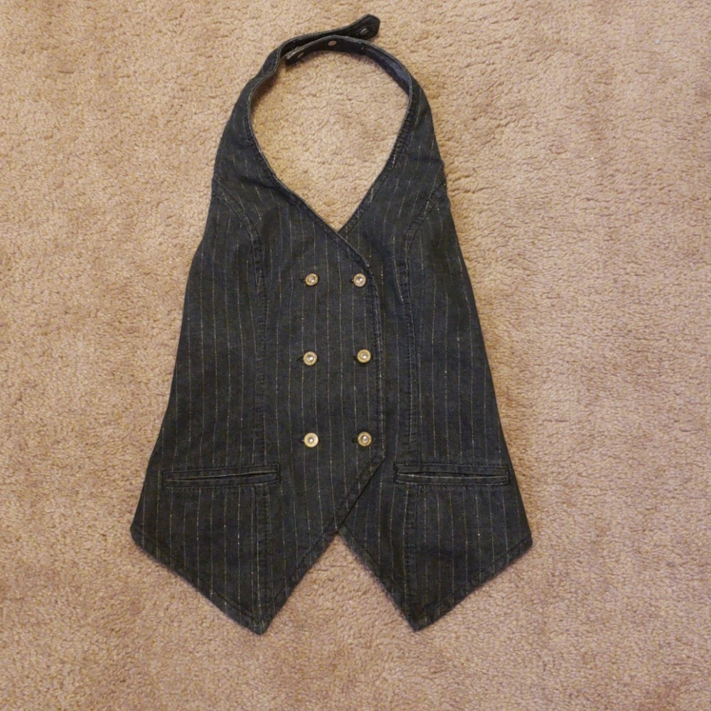 Dkny jean halter vest